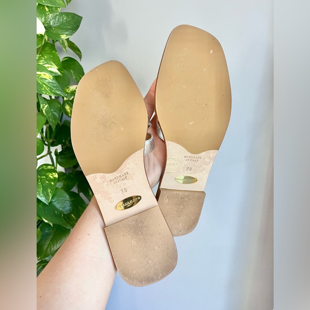Sarah Flint Metallic Silver And Gold Slide Sandals — image 3 of 8